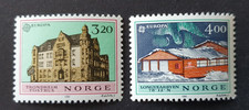 1990 NORWAY NORWEGEN NORGE EUROPA POST OFFICES TRONDHEIM LONGYEAREYEN VF MNH