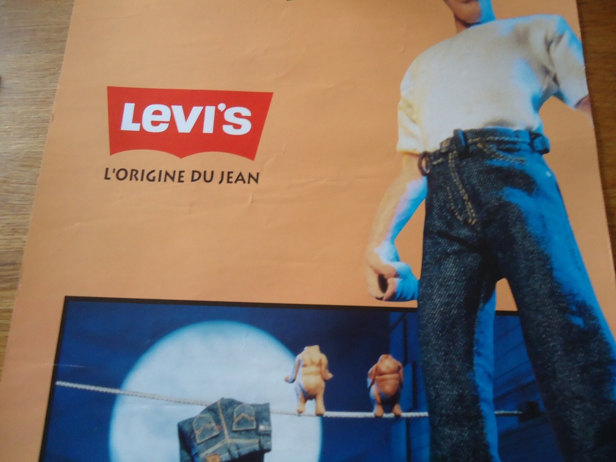 Poster Ad Levis Levi's Jean Jeans Advertising Origin Chicken | eBay