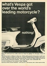 Vintage Ad Print Vespa Motor Scooter, 1965, 11 x 7.75