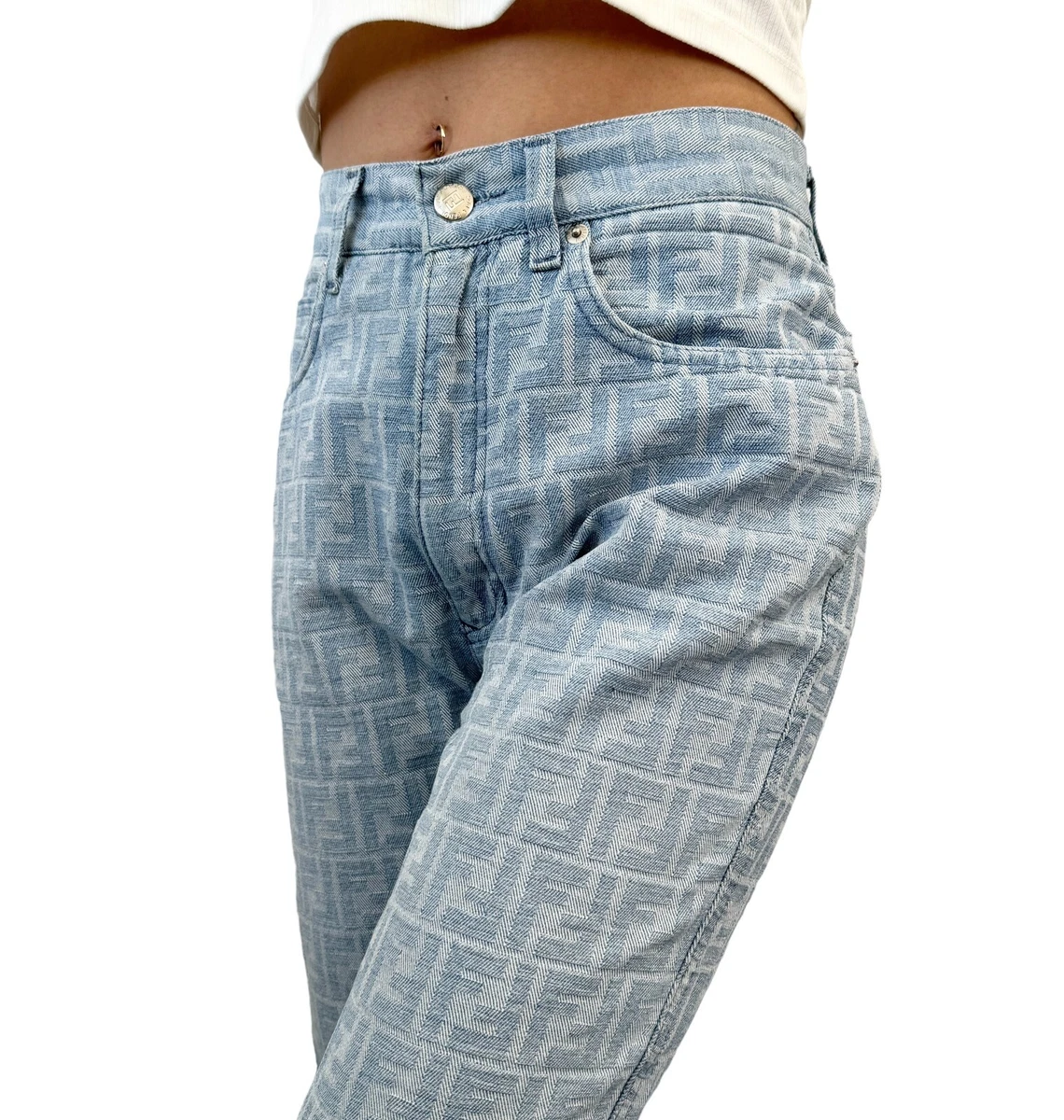 Fendi monogram jeans hotsell