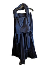 Davids Bridal Dress Womans Top 4 Skirt 6 Prom Wedding Full Length Navy Blue