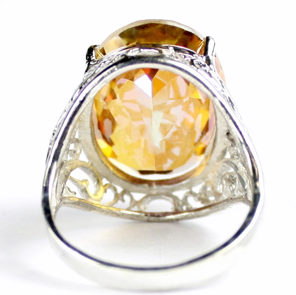 Twilight Fire Topaz, 925 Sterling Silver Ladies Ring, SR291-Handmade - Image 4 of 4