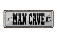 Blechschild Spruch 27X10 Cm The Man Cave Bier Metall Deko Schild Tin Sign