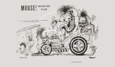 ED ''BIG DADDY'' ROTH PROTEGE MOUSE MONSTER CLUB MEMBERSHIP CARD - VINTAGE REPRINT