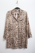 NWT XS Victoria  s Secret Leopard Print Long Sleeve Button Up Night Gown