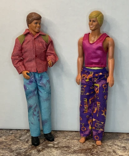 Vintage Ken Doll Lot Mattel - Blonde Blue Eyes  1983 / Brown Hair Blue Eyes 1988