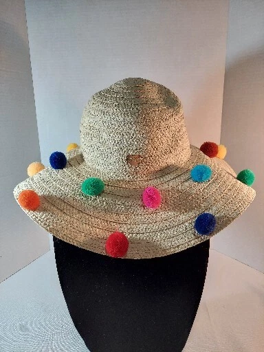 Betsey Johnson Sun Hat with Pom Pom's new with tags