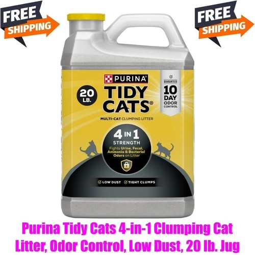 20 lb Jug, Purina Tidy Cats 4in1 Clumping Cat Litter, Odor Control