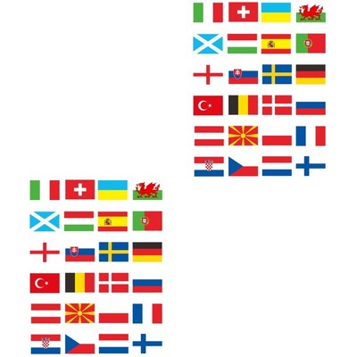  2 Pieces Flaggendekoration Wimpelkette Aus Stoff Kleine Landesflagge