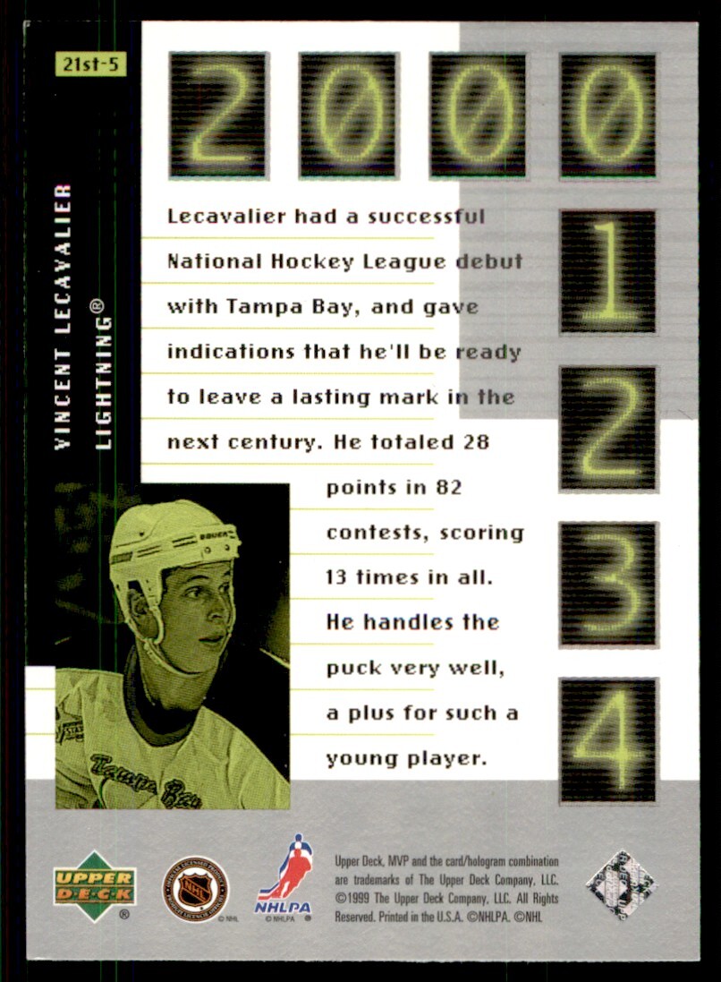 1999-00 Upper Deck MVP 21st Century NHL Vincent Lecavalier #21ST-5
