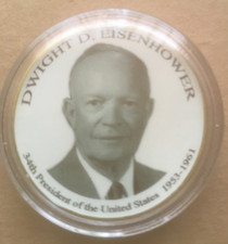 34-th president of USA  Eisenhower  gold plated coin Commemorative #2