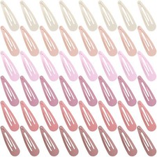 48 PCS Small Metal Barrettes For Women Non Slip Water Drop Snap Clips For Thi...