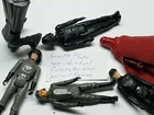 Vintage Star Wars Figures Star Destroyer Darth Vader Imperial Commander cardback