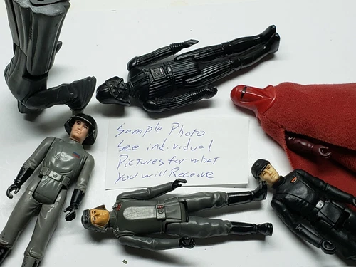 Vintage Star Wars Figures Star Destroyer Darth Vader Imperial Commander cardback