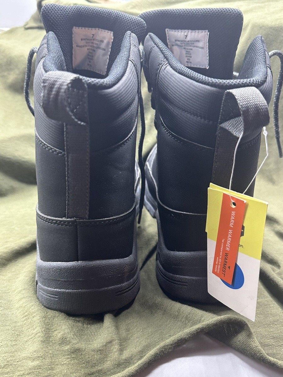 All In Motion Faux Leather Lace-Up Ankle Winter Hiking Boots 