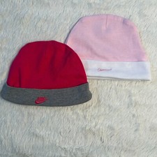 Baby Nike Beanie Hat Infant Girls 0-6 months - Pink White Gray - Baby Shower