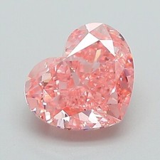 LAB GROWN 2.01 Cts HEART Fancy Vivid Pink VS1 Clarity IGI CERTIFIED CVD Diamond