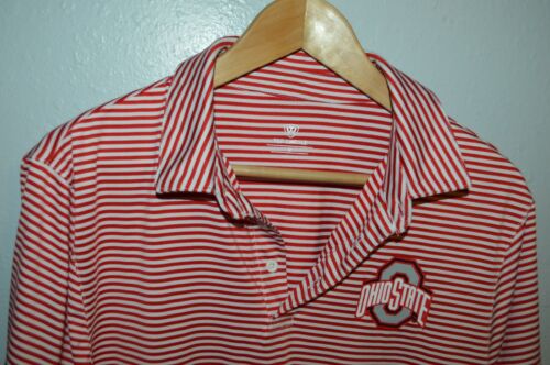 OHIO STATE UNIVERSITY Polo Golf Jersey T-Shirt Mens Medium top of the world  - Picture 1 of 2