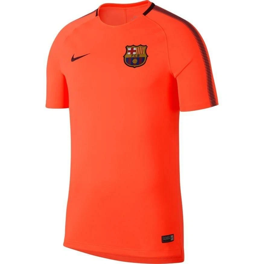 Mens NIKE F.C. BARCELONA SQUAD Hyper Crimson T Shirt 854253 813