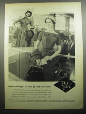1957 Peck and Peck Dresses Ad - travel mileage to our jr. haberdashers