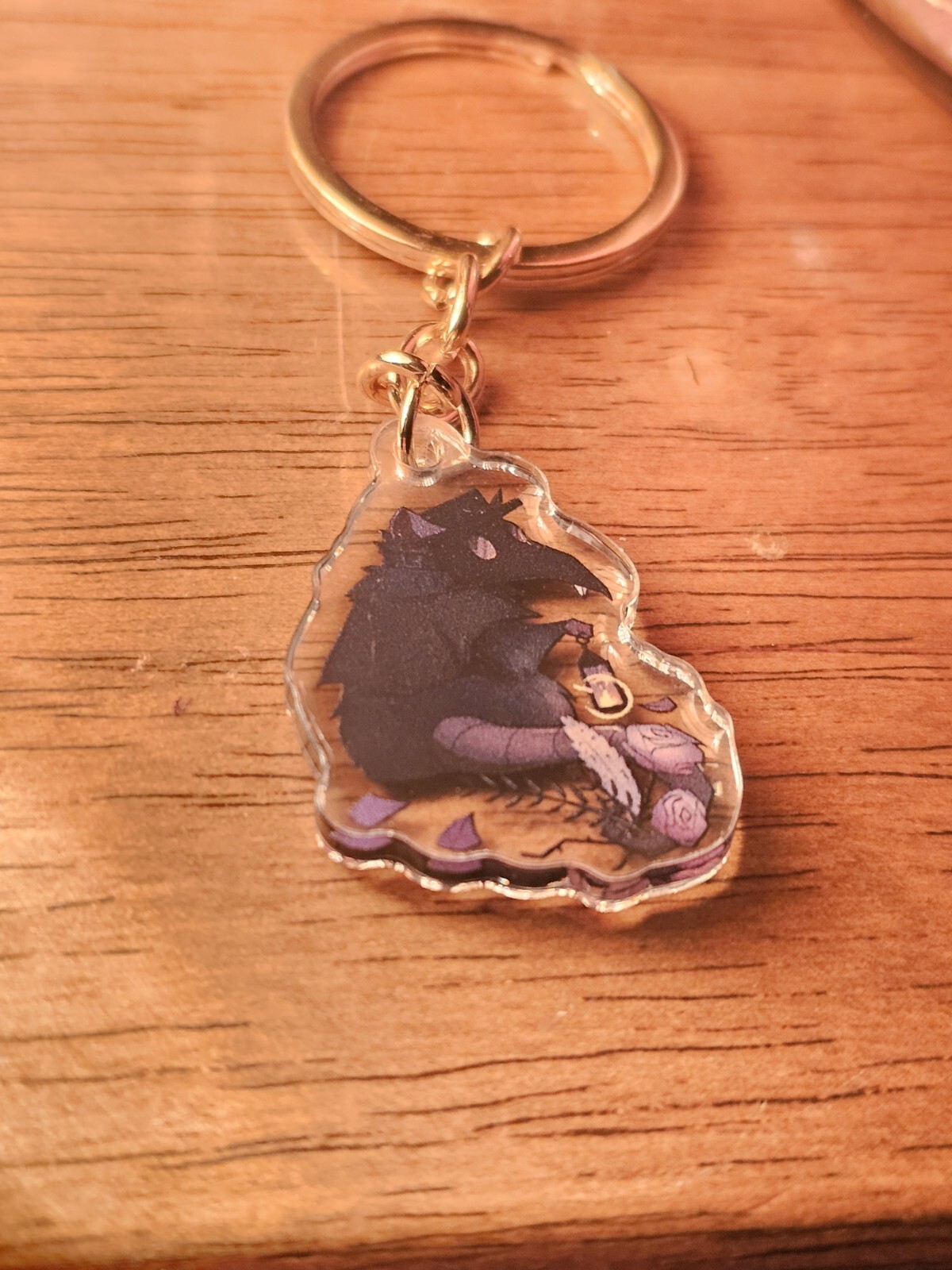 Plague Doctor Black Rat With Roses And Lantern key chains