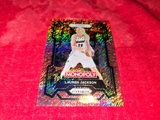 2024 WNBA MONOPOLY PRIZM #12 LAUREN JACKSON  RED SHIMMER MILLIONAIRE  45/100