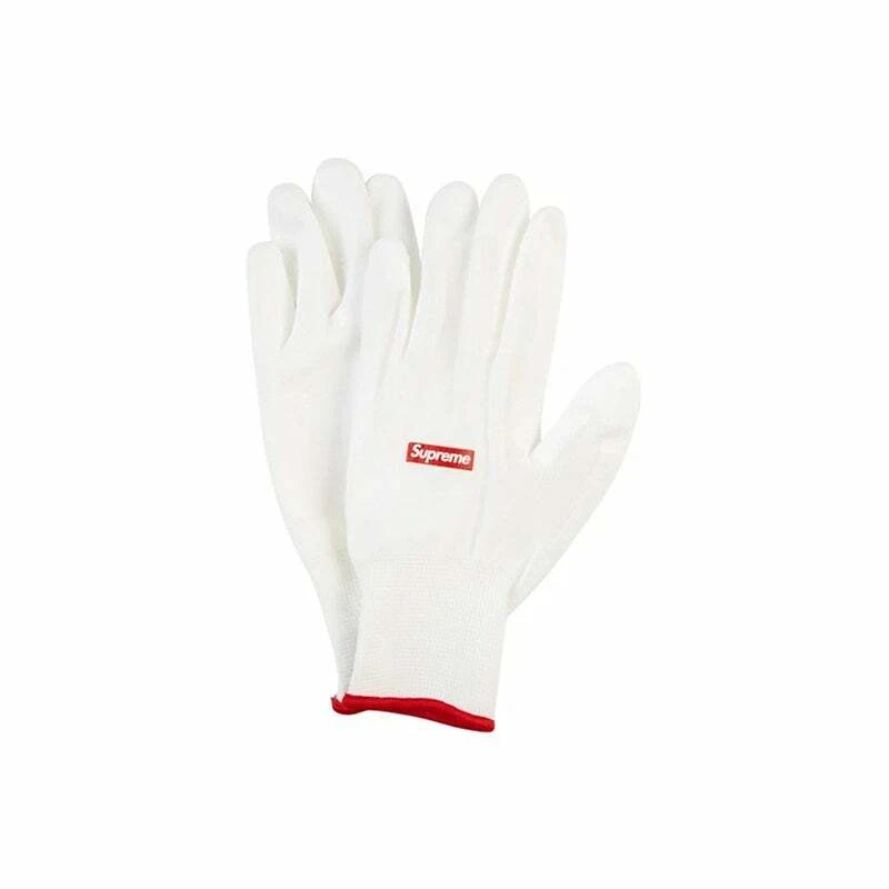 Gants caoutchoutés Supreme blanc OS F/W 20
