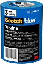 2090-48EP3 ScotchBlue Original Painter's Tape, 1.88' Width, Blue, 3 Pack