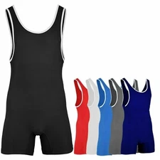 Blank Wrestling Singlet Men's Fitness Running Singlets Fight Wear Suit Uniform