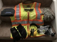Construction Safety Lot!! Hi Viz Vest,sarefty Glasses, Gloves