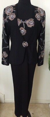NWT Elana Embroidered Gold Floral Sequin Wool Knit 2Pc Dress Jacket Sz M/S, $558 | eBay NWT Elana Embroidered Gold Floral Sequin Wool Knit 2Pc Dress Jacket Sz M/S, $558 | eBay