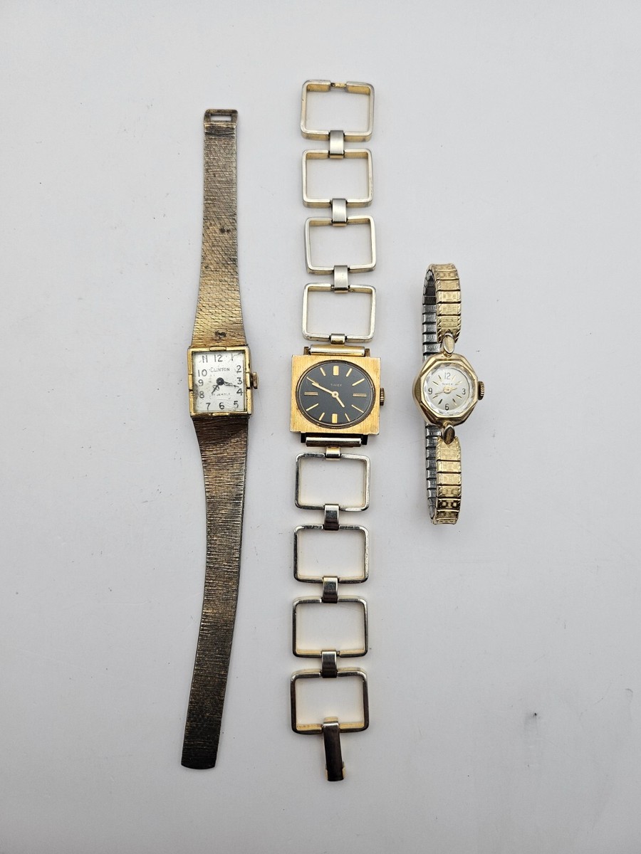 Lot of vintage Mechanical Ladies Watches Clinton Timex All Work