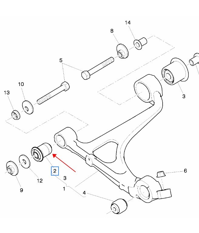Bentley Mulsanne Front Lower Control arm bushing P/N 3Y0407171