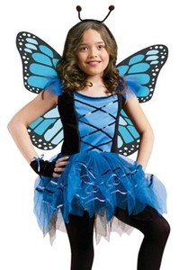 Blue Fairy Butterfly Ballerina Tutu Costume Girls Childs S 4 6 M 8 10 L 12 14 Ebay