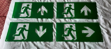 4 x KANAL Notausgangsschild Legende zum HÄNGEN/EINGELASSENEN SCHILD