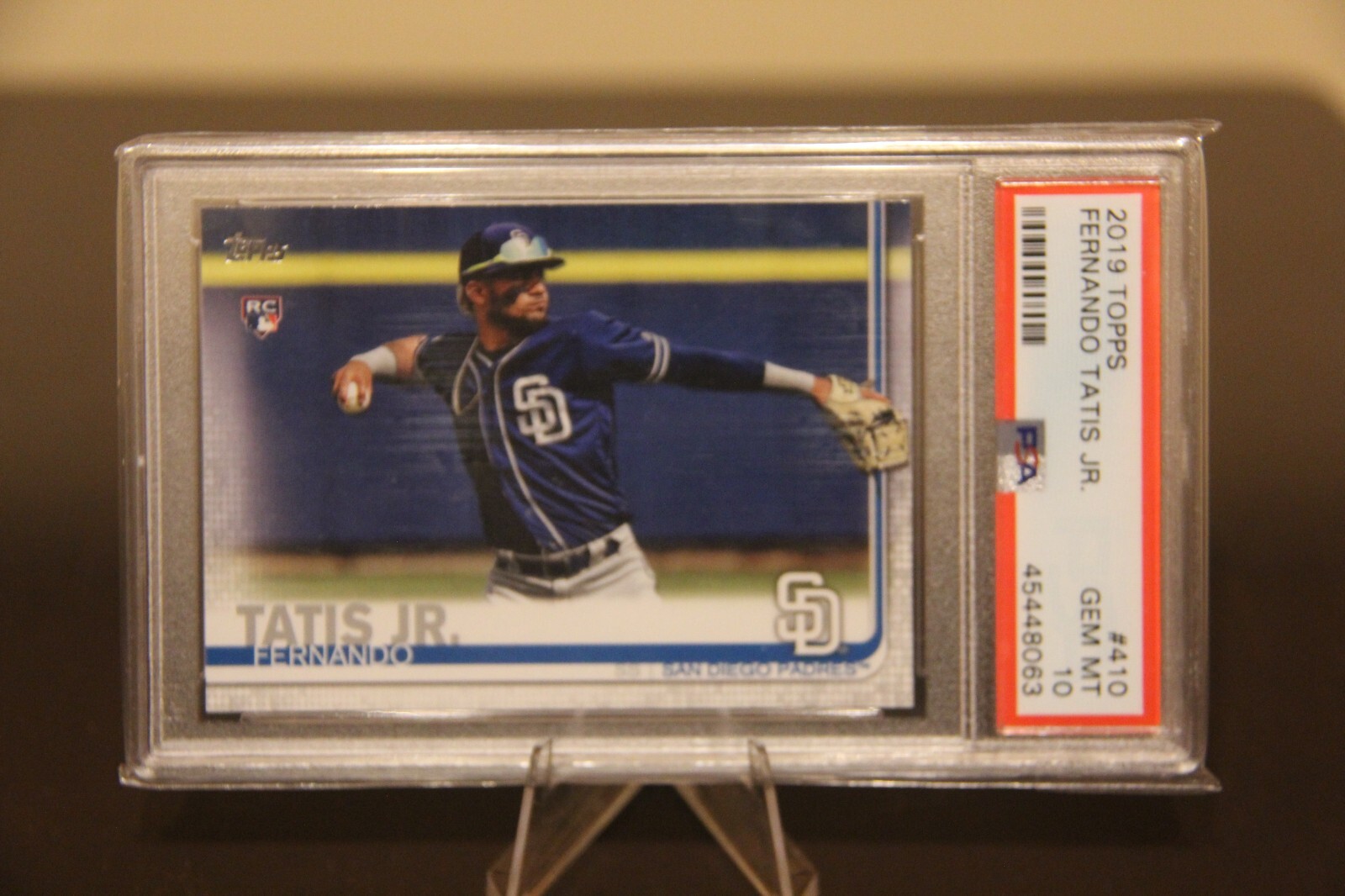 2019 Topps #410 Fernando Tatis Jr Padres RC Rookie PSA 10 - 45448063
