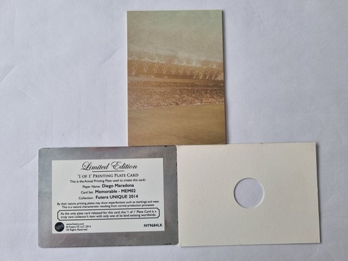 Diego Maradona Argentina Futera 2014 Jersey Printing Plate Booklet 1/1!!! - Picture 2 of 2