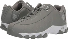 Men K-Swiss ST329 CMF Leather Shoes 03426-085 Extra Wide Gray Silver 100% Origin