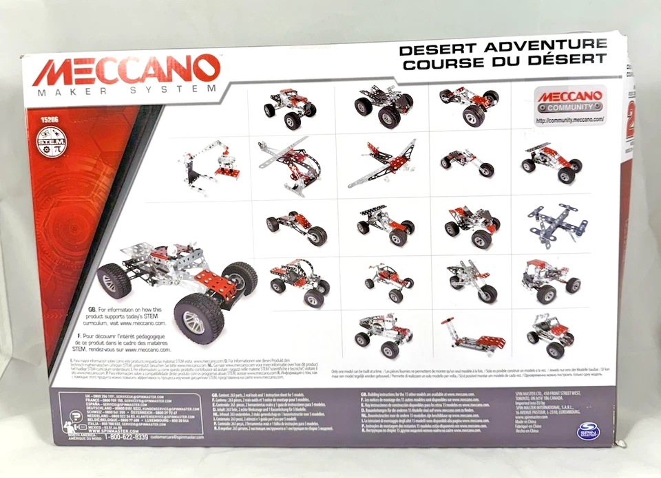 NEW Meccano Desert Adventure Set, 20 Model Building Set, 263 Pieces CRUSHED BOX - Image 4 of 4