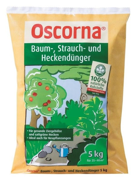 (4,39 Eur/Kg) Oscorna Baum Strauch HeckendüNger 5 Kg Beutel Organischer DüNger-image