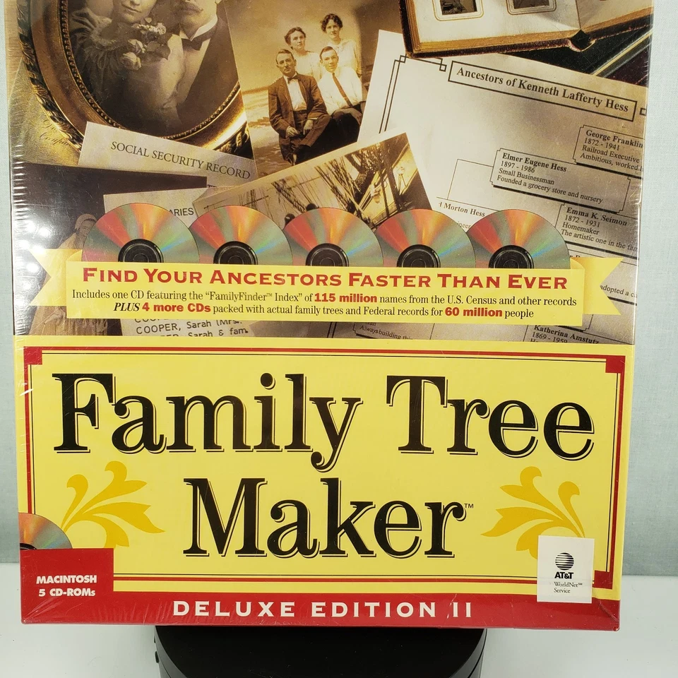 Vintage Windows Original Family Tree Maker 1996 Deluxe Edition II NEW Sealed - Image 3 of 4