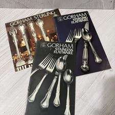 3 Gorham Sterling Stainless Flatware Booklet Catalog Pattern Guide