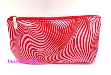 5 Bags: Clinique Wave Print Cosmetic Makeup Bag Zipper