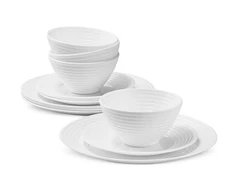 Arch Studio Opal Glass 11 Pc. Spiral Dinnerware Set