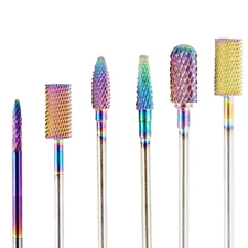 Tungsten Carbide Nail Drill Bits Set 7Pcs, Durable Less Dust, 3/32 Inch for Acry