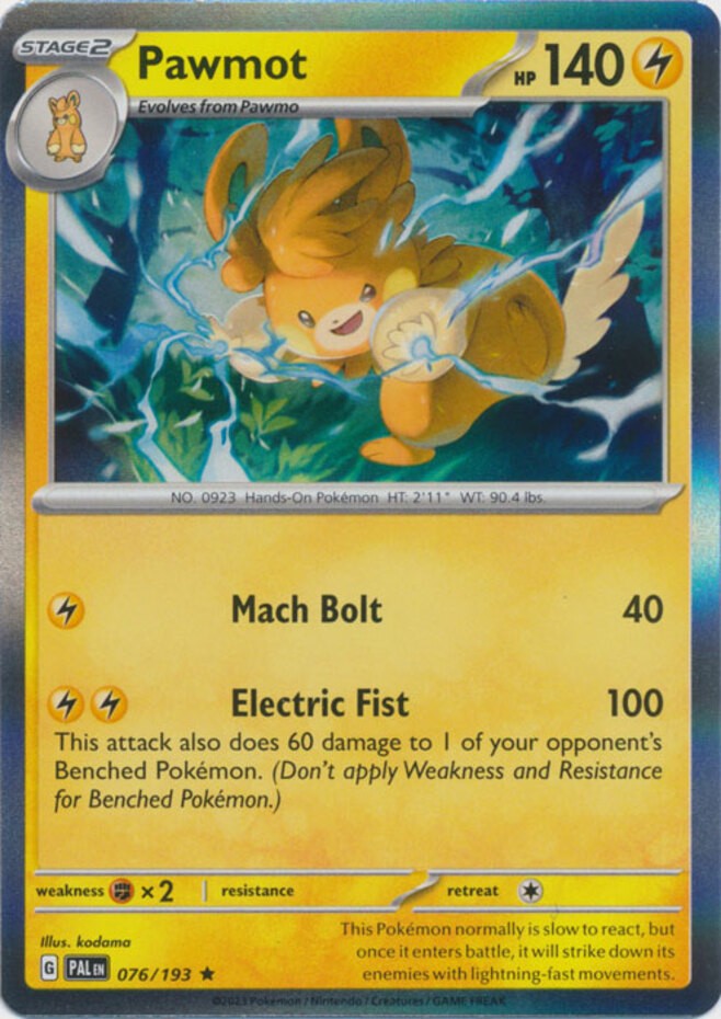 Pawmot - 076/193 - Holo Rare - Near Mint