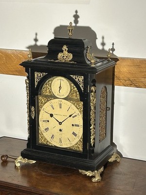 Antique Thwaites & Reed English Bracket Clock W 8 Bell Fusee Movement Working