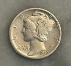 1930-S Mercury Dime - VF - Very Fine - 90% Silver