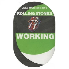 Rolling Stones 2002 Licks Concert Tour Working Backstage Pass