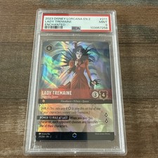 Disney Lorcana PSA 9 MINT Lady Tremaine Imperious Enchanted HoloCard 211/204
